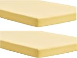 Dudu N Girlie Next2Me Crib Fitted Sheets 51 x 85 Pack 2 Yellow
