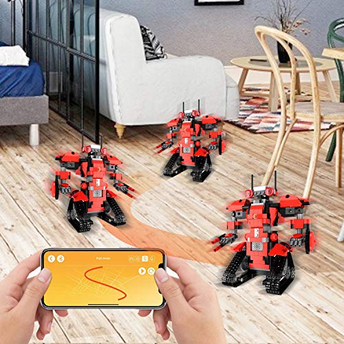Aukfa Building Blocks RC Robot App Controlled Toy, Remote Control STEM Robot Toy, DIY Robotics Rechargeable RC Electronic Robots Funny Gift for 8+ Year Old Boys Girls ( 392 Pcs )