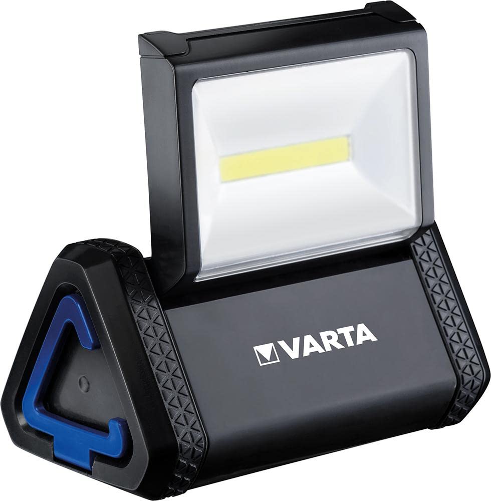 Varta Work Flex Area Light 3AA Batteries Work Light (ideal for toolboxes, perfect room illumination, attachment options for hands-free work)