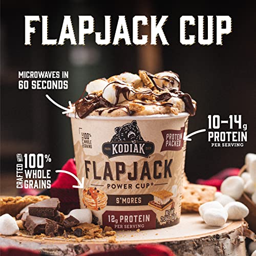 Kodiak Cakes Protein Pancake Flapjack Power Cup Variety Buttermilk and Maple, Chocolate Chip