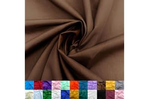 Ice Fabrics Cotton Polyester Broadcloth Fabric by The Yard - 60" Wide Soft & Breathable Broadcloth Fabric for Sewing - Perfect for Apparel, Bedding, Curtains and More - Brown - 2 Yards