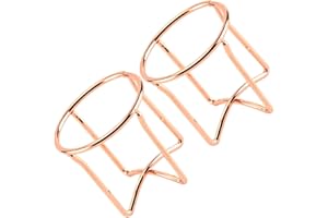 NIYANGLE 2pcs Rose Gold Makeup Sponge Holder Rack, Cross Shape Puff Drying Stand for Cosmetic Egg Storage
