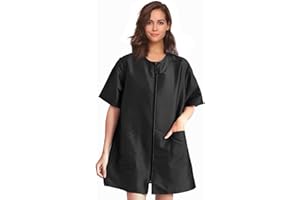 Gliitatu Dog Grooming Smock Barber Jackets for Women Men Professional Pet Groomer Smock Cosmetologist Barber Smock (M)