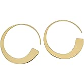 Orbit Hoop Earrings Sterling Silver with Gold Finish