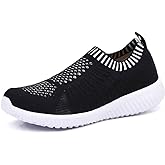 konhill Women's Lightweight Walking Shoes Breathable Slip On Tennis Sneakers Casual Mesh Workout Athletic