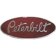 Peterbilt Semi Trucks 3 1/4" x 8" OEM Factory Nameplate Hood Emblem w/Push-On Nuts
