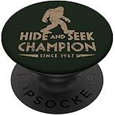 Bigfoot Hide & Seek Champion Green Sasquatch PopSockets Adhesive PopGrip