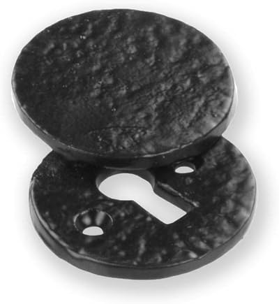 SISI UK Antique Black Cast Iron Escutcheon Plates Keyhole Cover Door Lock