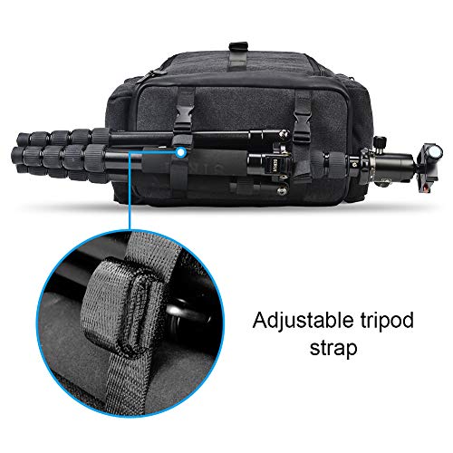 CADEN Professional Waterproof DSLR Camera Backpack Bag Canvas with