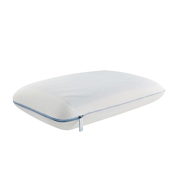 SEALY DREAMLIFE STANDARD SIZE MEMORY FOAM COOLING PILLOW WITH SEALYCHILL COOLING GEL, REMOVABLE MACHINE-WASHABLE COVER, MADE IN THE USA