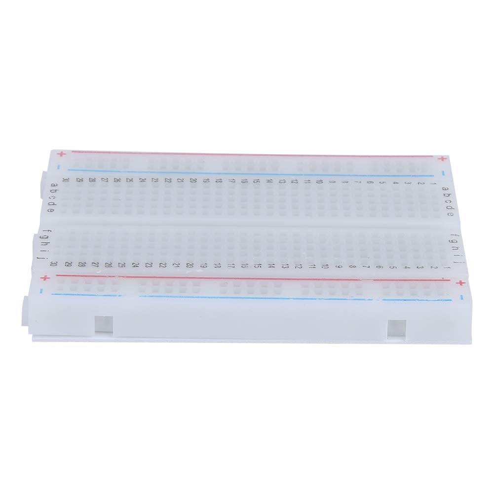 Fafeicy 400 Breadboard, 400 Tie-Points Breadboard, 400 Tie Point Solderless Prototype PCB Board Kit for Proto Shield Distribution Connecting Blocks 85 x 55mm/3.35 x 2.17in(1 Pack)