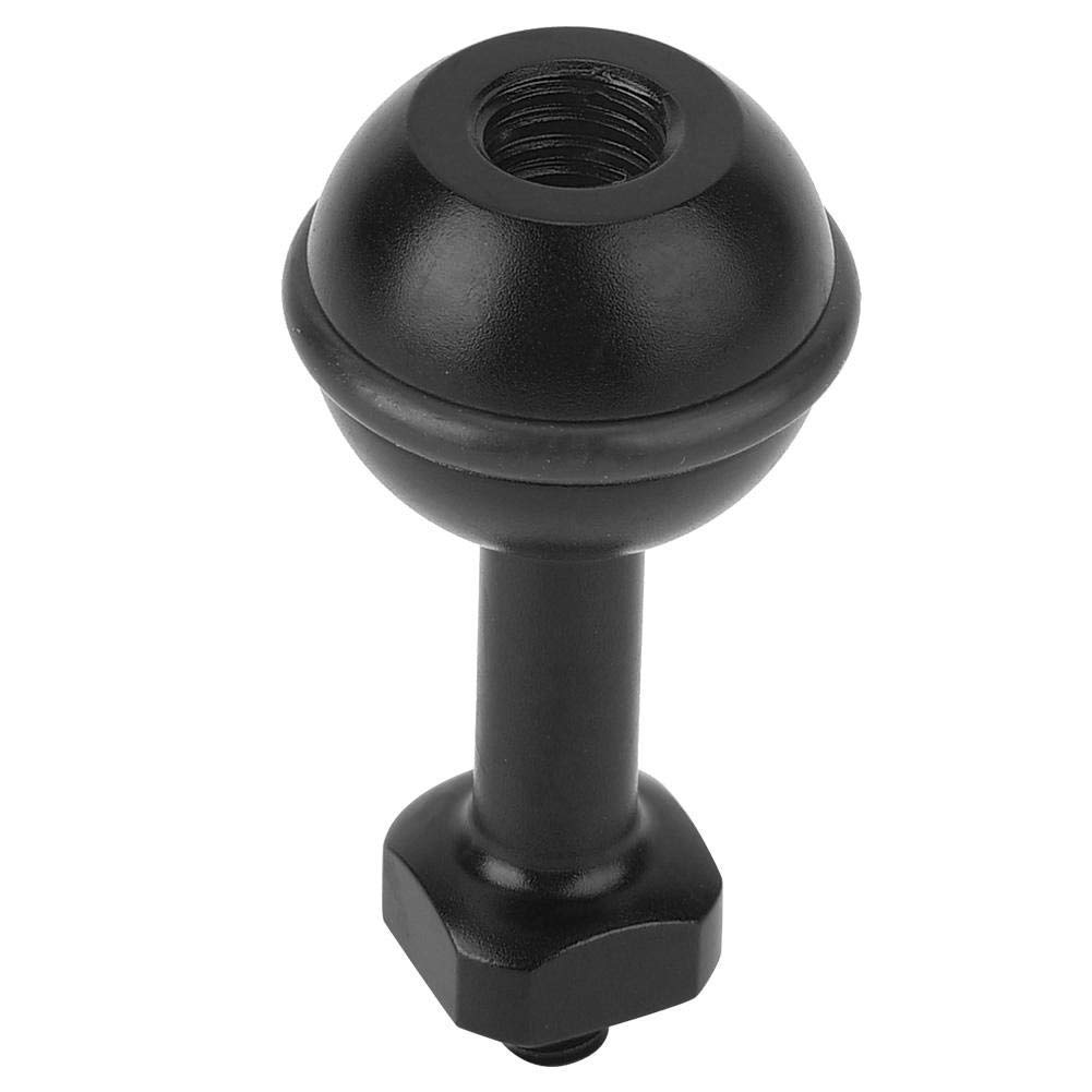 Yctze Diving Ball Clamp Mount CNC Aluminum Alloy Diving Bracket Action Camera Ball Head Base Fill Light Holder Mount with 1/4'' Screw for OSMO XiaoYi(Black)