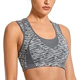 SYROKAN Sports Bras for Women High Impact Mesh Full