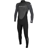 O'Neill Men's Reactor-2 3:2mm Back Zip Full Wetsuit, Lightweight Warmth with Good Flexibility for Surfing, Paddleboarding, Kayaking