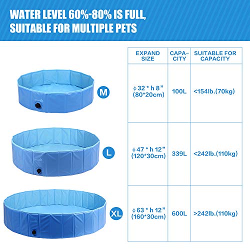 Collapsible Pool Buy Lunaoo Foldable Dog Pool Portable Kiddie