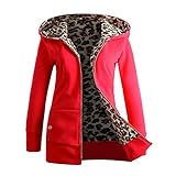 Leopard Print Jacket,KIKOY Women Velvet Thicken
