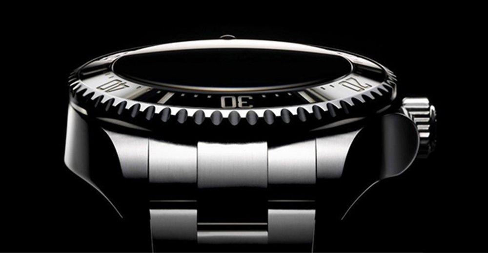 LOREO Mens Full Black Stainless Steel Sapphire Glass Rotating Bezel Military Waterpoof Mens Automatic Watch