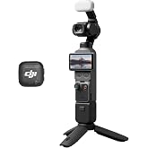 DJI Osmo Pocket 4 Creator Combo, Vlog Camera | 1&Prime; CMOS &amp; 4K/240fps, 2&times; Lossless Zoom, 107GB Built-in Storage, Mic 3 Transmitter, Fill Light, Osmo Mini Tripod