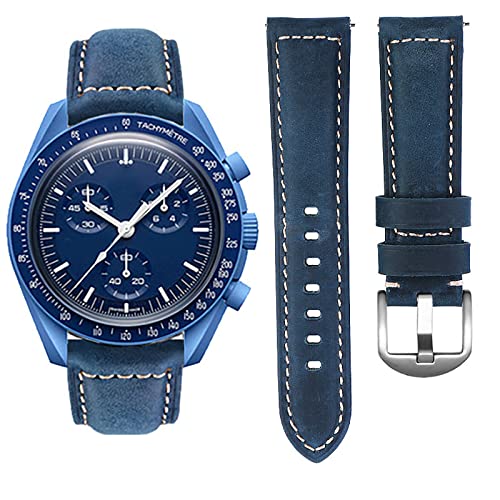 Bands for Moonswatch Watch,Leather Strap Compatible with Omega X