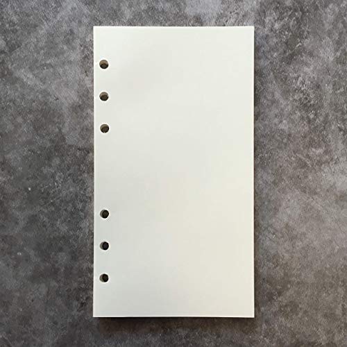 Blank Refill Paper for 6 inch A6 6-Holes Round Ring