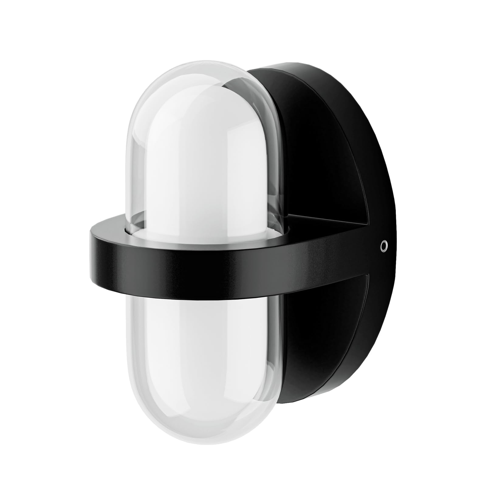 Kerry Outdoor Wall Lights, Up and Down Outside LED Plastic Mains Powered Lighting, IP44 Waterproof 3000K Black Modern Wall Mount Sconce, Exterior Lamp for Front Door, Garden, Porch, Indoor, Garage
