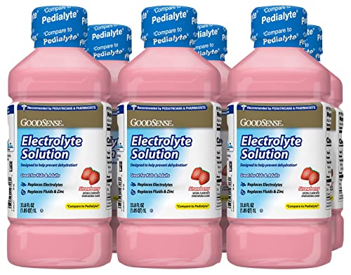 GoodSense Electrolyte Solution, Strawberry, 33.8 Fl Oz, Pack of 6
