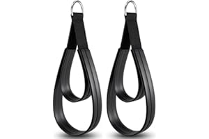 TKOWTB 2PCS Pilates Straps Double Loop Straps Set Kit for Reformer, Fitness D-Ring Straps Double Loops Padded