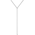 PAVOI 14K Gold Plated Drop Lariat Chain for Women - Gold Cubic Zirconia Long Necklace - Station Star Layered Beaded Y Necklace