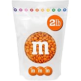 M&amp;M'S Orange Milk Chocolate Candy, 2 lb Bulk Resealable Bag | Real Milk Chocolate, Halloween Parties, Fall Festivals, Birthday Parties, Dessert Tables, Theme Parties, DIY Favors, Kosher