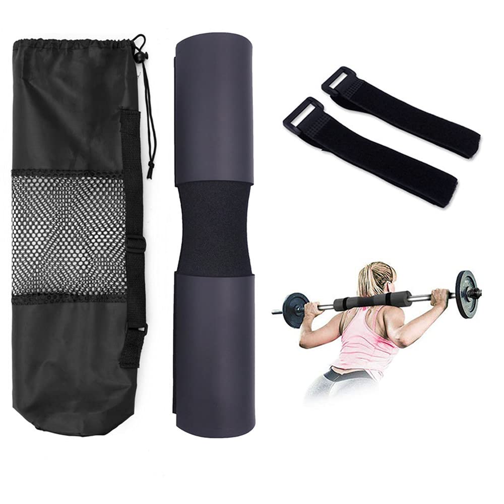 InFreesh Barbell Accessories Set, Barbell Pad Squat Pad with 2 Securing Straps,1 Pair Non-Slip Quick Release Barbell Collars for Fitness Weightlifting Training