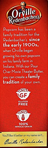 ORVILLE REDENBACHER’S POUR OVER MOVIE THEATER BUTTER MICROWAVE POPCORN, 9.9 OZ