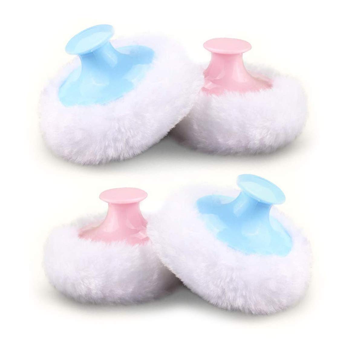 XLKJ 4 Pcs Baby Talcum Powder Puff,Fluffy Body Powder Puff for Baby Infant Newborn