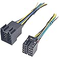 16 Pin Male Female Radio ISO Wire Harness Adapter for Peterbilt Freightliner International Semi Truck Volvo Sterling Mack Kenworth Stereo Connector to JVC Pioneer Kenwood Sony Android