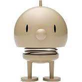 Hoptimist Junior Bumble Wobble Figure, Home Decor Ornament - Plastic W/Metal Spring, Medium - Creates Cheerful Movement- (Latte)