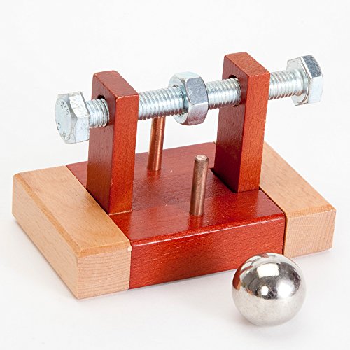 Bits and Pieces Bolted Close Brainteaser Puzzle Wooden and Metal