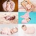 Bassion Newborn Photography Props Newborn Baby Stretch Long Ripple Wrap Yarn Cloth Blanket, Pink, 16