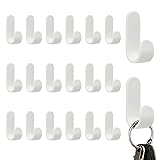 Baowindy 20 Pack Adhesive Hooks, J-Shape Key Hooks