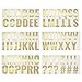 Large Gold Foil Letter Wall Stickers, Arts and Craft Supplies (2 x 2.5 in, 74 Pieces)