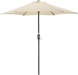 CHRISTOW Garden Parasol Umbrella Polyester Canopy Steel Sunshade With Crank