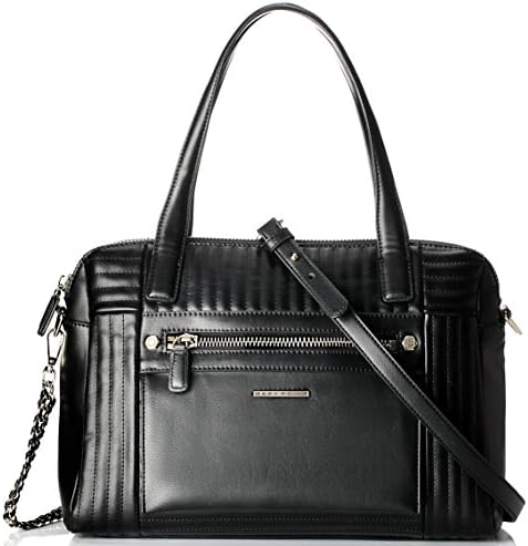 Mary Point Betty Black Pleather Handbag