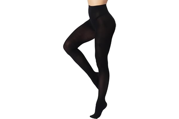 DUCMODA Womens 80 Denier Opaque Tights, Women's Soft Solid Color Footed Pantyhose, High Waist Stocking with 30+ Colors