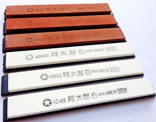 Knife Sharpening Stones Grindstone with Oilstone Whetstone Base Pack 6 Grid 180/400/ 800/1500/ 2000/3000#