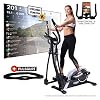 Miweba Sports Profi Crosstrainer MC300 Stepper | App-Steuerung – 21 Kg Schwungmasse – Traglast 125 Kg – Ellipsentrainer – Ergometer – Heimtrainer elektrisch – Pulsgurt – Magnetbremse – Für Zuhause