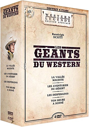 Randolph Scott : Les Géants Du Western - Coffret 4 Films : La Vallée Maudite + Les Aventuriers Du Désert + Les Desperados + Ton Heure A Sonné - Pack