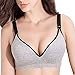 3PACK Womens Nursing Maternity Sleep Bra for Breastfeeding and Maternity (Grey/Navy/Beige)
