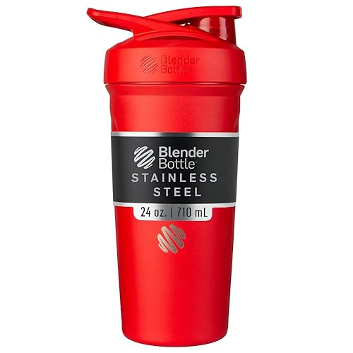 BlenderBottle Strada Shaker Cup Insulated Stainless Steel Water Bottle with  Wire Whisk, 24-Ounce, Red in Kuwait Whizz Shaker Bottles
