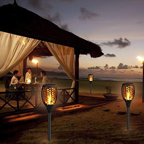 image for CYLAPEX Solar Lights Outdoor 4 Pack, Waterproof Solar Torch Light with