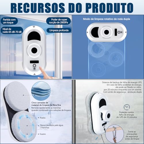 Robô Limpa Vidros, Robô Lavador de Janelas, Robo Limpador de Janelas Inteligente, Robô de Limpeza Automática de Janelas, Robô Limpador de Janelas Inteligente Automático Planejamento