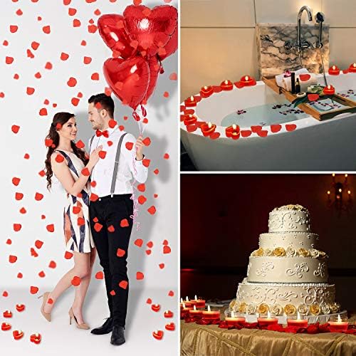 9 Paquets Bougies en Forme de Coeur Bougie d'Amour Romantique Bougies Chauffe-Plat avec 200 Pièces Pétales de Rose en Soie Pétales de Dispersion Filles pour Mariage Saint Valentin Centre de Table - Cuisine A Vivre 9 Paquets Bougies en Forme de Coeur Bougie d'Amour Romantique Bougies Chauffe-Plat avec 200 Pièces Pétales de Rose en Soie Pétales de Dispersion Filles pour Mariage Saint Valentin Centre de Table