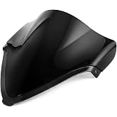 Huggkey Motorcycle Double Bubble Racing Windscreen for GSX1300R 08-20 | Sportbike windscreen for GSX1300R 08-20, wind deflector, UV‑resistant &amp; scratch‑resistant, black